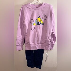 New Girls Xsmall Adidas Smiley World Jogger Set